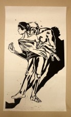 Kopie von Alter Ego und Helvetia l,r, Holzschnitt 32x45cm